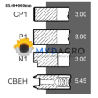 Segmenti S 34-256BC; 23/34-256BC; ATENTIE 85 + 0.6= 85.6MY;