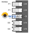 Segmenti U 34-25; 24/34-25; 510E6148A , 81814624 , E1ADKN6149A;