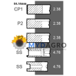 Segmenti U 34-2; 30/34-2; 829612M1 , 829613M1 , 829732M1 , 894900M91;