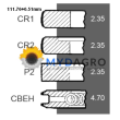 Segmenti U 34-31B; 24/34-31B; 81814544 , 83917469 , CFPN6149BD , DJPN6149 , DJPN6149X;
