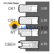 Segmenti U 34-33C; 24/34-33C; 81824114 , 83904264 , 83918844 , DAPN6149C , DFPN6149C , DKPN6149C;