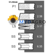 Segmenti U 34-4; 30/34-4;  745819M91 , 82906 , 841521M91;