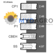 Segmenti S 34-132; 21/34-132; 08-164400-00;