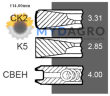 Segmenti S 34-283; 25/34-283, 08-155600-10; A77562, A77744, A77802, J802429;