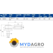 Capat bara dreapta 496-184; 495-388; 26/496-184; 28/495-388;  ER350438, RE61836, S641871, T641871, 0.900.0779.8, 112510A1, 60 00 103 037, 6000103037, 87313802, A350438; 