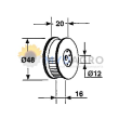Rola piston 58.193; 1111/1935;
