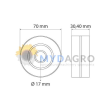 Rola intinzatoare U 6135-18; 23/6135-18; B38805; AL113385, AL116368, AL112293, 0011313010,;