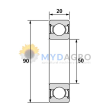 Rulment TIMKEN 6210-2RS; 