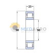 Rulment SKF NU2210ECP; 09014R; NU 2210 ECP;