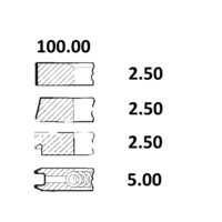 SEGMENTI MOTOR 0.024.0052.4/10; 4 SEG; 29/S072/00526;  00240052410, 0.024.0052.4/10, 0.024.0052.4, 002400524,