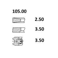 SEGMENTI 800056510000; KOLBENSCHMIDT; 30/34-607; 34-607; 4225072M91; UPRK0002;
