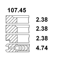 SEGMENTI R2 08-208109-00; R31620/2K/V2 .030;