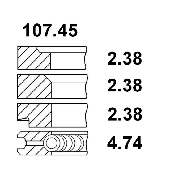 SEGMENTI R2 08-208109-00; R31620/2K/V2 .030;