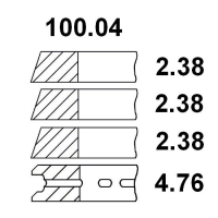 SET SEGMENTI STD 08-520600-00; 20/34-80; 34-80;  R20844 STD; K21069; K964731, K261069, 38003090, 20261069, B512658, VPB4400;