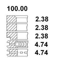 Segmenti 08-203500-10; R40000 STD; 50010233; 01712N0;