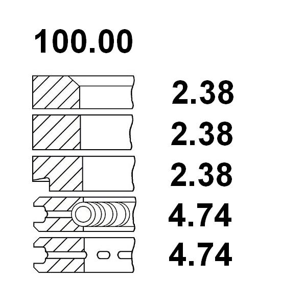 Segmenti 08-203500-10; R40000 STD; 50010233; 01712N0;