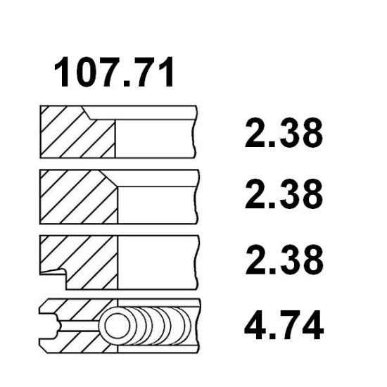 SEGMENTI R3 08-208111-00; R31620/2K/V2 .040;