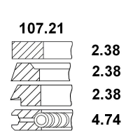 Segmenti STD 08-214800-10; R40110 STD; 800010211000; 01438N0; 1584931; 703F6148A;