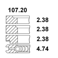 SEGMENTI R1 08-208107-00; DJPN6149T, CFPN6149AT; 83917465; 81814536;