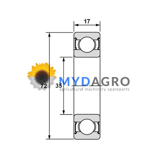 Rulment 6207-2RS; 6207-2RS-SKF;