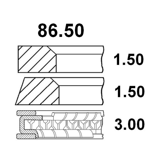 SEGMENTI R1 08-306807-00; R43290 0.50MM; 01158N1; R49430 0.50MM; 800021240050; R49640 0.50MM; 800021210050;