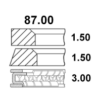 SEGMENTI R2 08-306811-00; 800021240100; 01158N2; R49640 1.00MM; 800021210100; R43290 1.00MM;