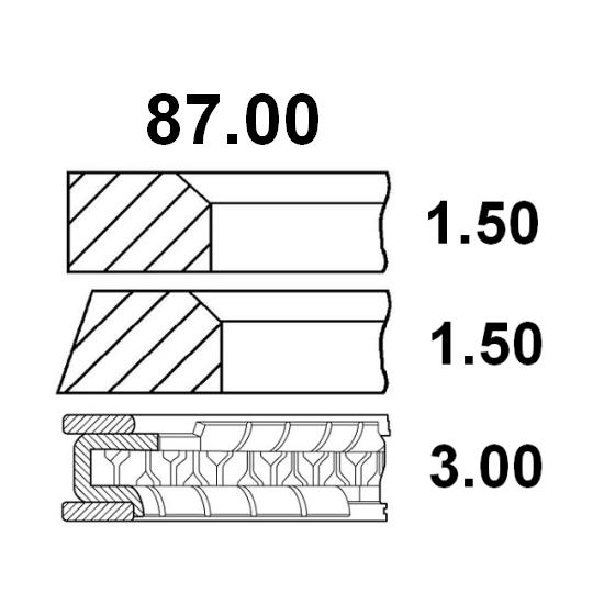 SEGMENTI R2 08-306811-00; 800021240100; 01158N2; R49640 1.00MM; 800021210100; R43290 1.00MM;