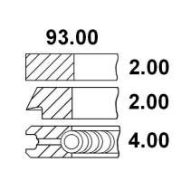 Segmenti STD 08-248000-10; 94247867; 8942478671; R43680 STD; 62912V0;