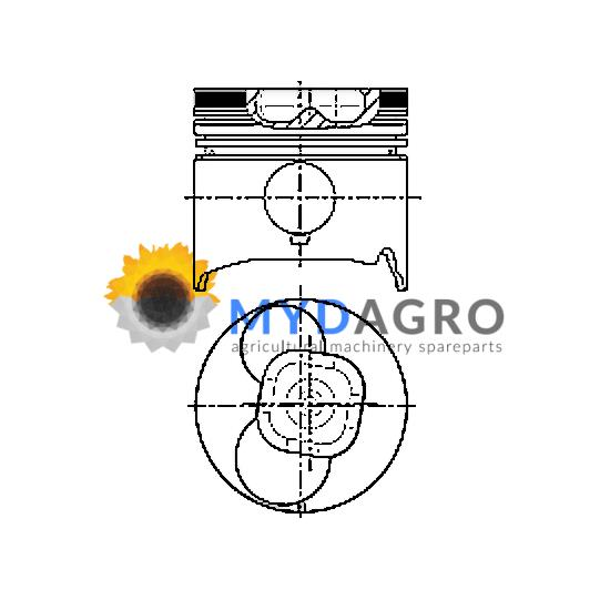 Piston echipat 87-248000-00; 8943692810; 91141053; A350762 STD; 99340600;
