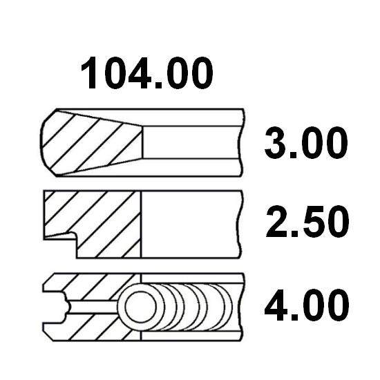 SEGMENTI STD 08-244500-00; 34-262; 34-257; 23/34-262; 23/34-257; 1930841; 1902451;