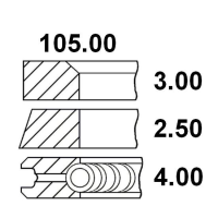 SEGMENTI STD 08-523200-00; GOETZE; 0.086.0052.6/10, 0.085.0051.6, 0.085.0052.6, 0.086.0052.6, 08600526, 00810090610, 00860052610, 38019110, 34-401, 34-400;