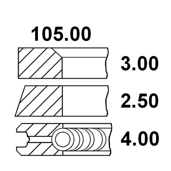 SEGMENTI STD 08-523200-00; GOETZE; 0.086.0052.6/10, 0.085.0051.6, 0.085.0052.6, 0.086.0052.6, 08600526, 00810090610, 00860052610, 38019110, 34-401, 34-400;