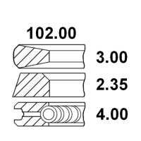 SEGMENTI STD 08-155200-00; GOETZE; 34-91; 25/34-91; A77500, A77727, 3802050, 3802056, 3802230, 3802421;