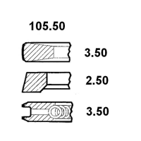 SET SEGMENTI 800056510050; 30/34-607B; KOLBENSCHIMDT; 34-607B; 4225858M91; 706584; UPRK0002B; PRK2B;UPRK0002B; UPRK2B;  3136L038; 3137L046; 334-2319;