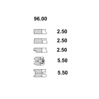 SET SEGMENTI R2 29/S021/00526D; 95MM+1MM; FIN079RS10; 0.002.7990.0;