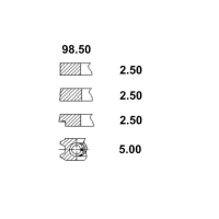 SET SEGMENTI R1 29/S034/00526B; 98.5MM; FIN081RS05; 0.034.0053.6, 003400536, 0.045.0053.6, 004500536, 0.053.0053.6, 005300536, 0.053.0053.6/10, 00530053610, 89-4504-5000, B67754,;