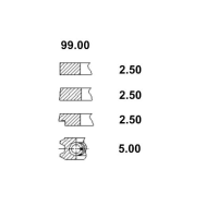 SET SEGMENTI R2 0.034.0054.6; 29/S034/00526D; 99MM; FIN081RS10;