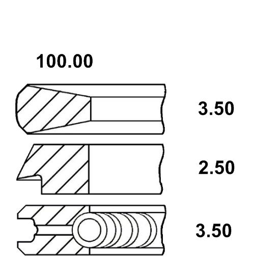 SET SEGMENTI 34-176; 30/34-176; GOETZE; 4222136M91, 4181A033, 02-201504, 02201504, 6670887, 923861.0015, 9238610015, S43267;
